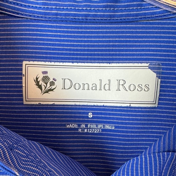 Donald Ross Men's Blue Polo Shirt - Picture 3 of 4
